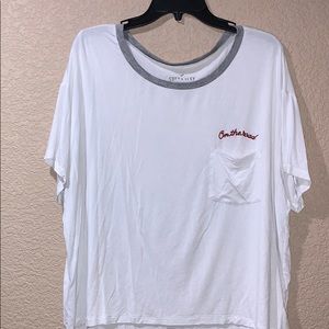 Soft White Tee Croptop